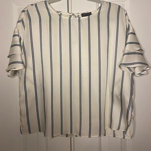 Small, Vince Camaro, white with blue stripes